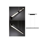 Paulmann URail Lento lámpara colgante LED, negro mate