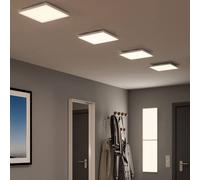 Paulmann 79825 Panel LED Velora cuadrado incl. lámpara de techo 1x10,5 W regulable, blanco mate, panel luminoso, metal, luz de techo 2700 K