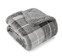 Pavilia - Manta de sherpa de alta calidad, suave, acogedora, microfibra ligera, reversible, para todas las estaciones, para el sofá o la cama