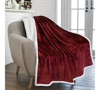 PAVILIA - Manta de Sherpa, Suave, acogedora, Microfibra Ligera, Reversible, para Todas Las Estaciones, para el sofá o la Cama