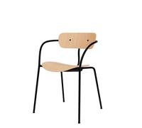 Pavilion AV2 Silla de Comedor con Reposabrazos Roble/ Negro