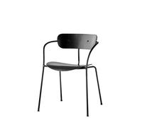 Pavilion AV2 Silla de Comedor con Reposabrazos Roble Negro/Negro