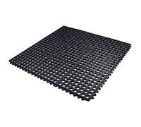 Pavimento Alveolar Encastrable por Conectores | Medida 100 cm X 150 cm | 16 mm Espesor | Suelo de Goma quitabarros Amortiguador y Aislante para Industria, Bares, Piscinas, etc.