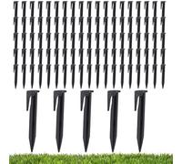 Pavlleen 100 Piezas Piquetas de Fijación Tierra,Estacas para cortacésped | Robot Cortacésped Cable Clavijas de Fijación,Clavos para Cables delimitadores,Compatible Husqvarna Worx Yard Force Bosch