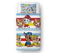 Paw Patrol Character World Brands - Juego de Funda de edredón para Cama Individual, diseño de Cachorro, Reversible, 2 Caras, Incluye Funda de Almohada a Juego, Juego de Cama Individual