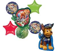 Paw Patrol Dino - Suministros para fiesta de cumpleaños, 7 piezas, decoración de ramo de globos