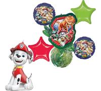 Paw Patrol Dino - Suministros para fiesta de cumpleaños, 7 unidades, decoración de globos