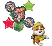 Paw Patrol Dino - Suministros para fiesta de cumpleaños, 7 unidades, decoración de ramo de globos