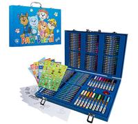 Paw Patrol Maletin Pintura para Niños - Rotuladores, Lápices de Colores, Crayones - Más de 130 Piezas - Estuche de Suministros de Arte