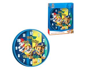 Paw Patrol Reloj de Pared, Diseño Redondo Clasico Silencioso, Reloj para Niños, Decoracion Infantil Habitación, Regalo para Niños