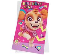 Paw Patrol - Tarjeta de felicitación para niña, diseño con mensaje "Birthday Girl"