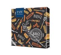 PAW Servilletas 33 x 33 cm, 20 uds - Fiesta BBQ Negro
