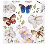 PAW Servilletas de papel de seda de 3 capas para decoupage 33 x 33 cm (20 unidades) (orquídea) floral, multicolor