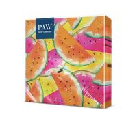 PAW - Servilletas Papel 3 Capas (33 x 33 cm) I 20 Unidades I Perfecto para Cumpleaños, Fiestas, Bodas, Comuniones y Celebraciones I Servilletas de Papel de Colores I Sandías Jugosas