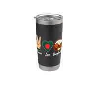 Paz Amor Bangladesh Comida Vaso térmico de acero inoxidable de doble pared