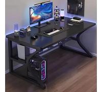 Pc Gaming, Mesa Ordenador con Almacenamiento,Escritorio con Estanteria, Soporte Tipo K, Escritorio de Trabajo for La Oficina en El Hogar For El Dormitorio, Estudio