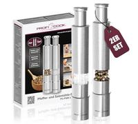 ProfiCook Molinillo de pimienta y sal PC-PSM 1160 - manual, acero inoxidable, ajuste de molienda