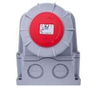 PCE CEE, enchufe hembra para instalación en pared, 63 A, 5 polos, 400 V, modelo PCE 75352-6