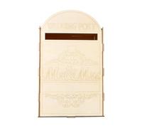 PciDinFo Caja para Tarjetas de Boda, Buzón, Decoración de Boda con Ranura, Portatarjetas de Boda de Madera, sobre, Caja de Regalo para Recepción, Estilo B