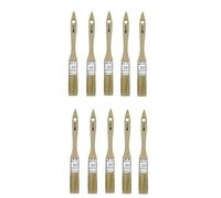pcmoviles- Pack de 10 paletinas para Pinta, brocha Plana, Mango de Madera y cerdas de Fibra Suave, Uso Universal, esmaltar, barnizar, retocar - 20 mm