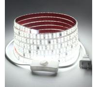 pcning SMD 2835 2M Tira LED Adhesivo Directa 220V Sin Transformador con Interruptor Para Interior Exterior, 240leds/m 2 Metro Flexible Impermeable Tiras LED Blanco Frio 6000K (Blanco Frio, 2M)
