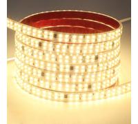 pcning Tira de LED Adhesiva 10M Blanco Calido 220V con Interruptor, 10 Metros 2835 Luz LED Exterior Impermeable IP65 240 leds/m Stripe Light (Blanco Calido, 10M)