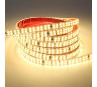 pcning Tira LED De Doble Fila Adhesiva 3M Blanco Calido 220V IP65 Impermeable Strip Light con Interruptor, 3 Metro SMD 2835 Tiras corte 10 cm 3000K (Blanco Calido, 3M)