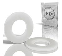 PD® Arandelas de Plástico M16 (DIN 125 Forma A/ISO 7089) | Nylon PA | Poliamida Con Diámetro Exterior Pequeño | 100 Piezas