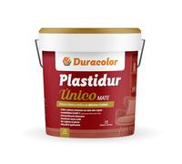 PD DURACOLOR Plastidur Mate Único Pintura plástica mate para interiores, máxima calidad (Blanco, 12 Litros)