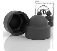 PD® Tapas protectoras hexagonales M10 (ancho a través de planos 17) | Tapas negro para tornillos de plástico | Tapas para tuercas y cabeza de tornillo | Tapas negro para tornillos | 25 piezas