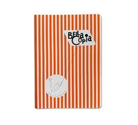 PdiPigna Bella Copia, cuaderno A5, interior 1R, rayado, papel 80 g/m². Ideal para la escuela y la oficina, tapa blanda Color Naranja