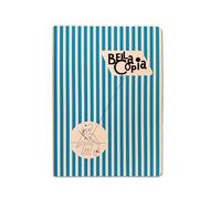 PdiPigna Bella Copia, Cuaderno A5, interior BI, páginas blancas, papel 80 gsm Ideal para la escuela y la oficina, tapa blanda Color Azul claro