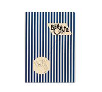 PdiPigna Bella Copia, Cuaderno A5, interior BI, páginas blancas, papel 80 gsm. Ideal para la escuela y la oficina, tapa blanda Color azul