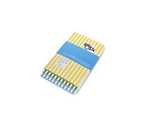 PdiPigna Bella Copia, Pack de 3 cuadernos A6,10,5x15 cm, interior BI, páginas blancas, papel 80 gr, tapa blanda Amarillo, Verde y Azul