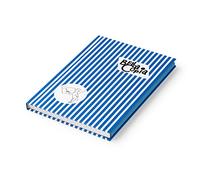 PdiPigna, Cuaderno Nice Copy, tamaño A5, 15x21 cm, tapa dura, interior 1R, rayado, marcapáginas de tela, color Azul