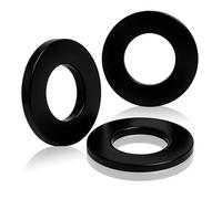 PDKKFF 60 Piezas Arandela Plana de Nailon Negro M5x10mm, Arandelas de Plástico DIN 125-A, Arandela Plana Aislante Redondo, juntas planas para Fijaciones Eléctricas e Industriales