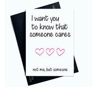 Peachy Antics Divertidas tarjetas con texto en inglés Get Well Soon Cards con texto en inglés I Want You To Know Someone Cares But Not Me