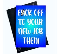 Peachy Antics Divertidas tarjetas de trabajo para ella nuevas tarjetas de trabajo See You Later Tarjetas de trabajo Novedad Divertida broma azul tarjeta para él SP74