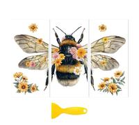 Peacoblue - Adhesivo de transferencia para muebles, pegatina de muebles. Adhesivo de transferencia frotante para decoración de muebles 15x30 cm - Abejas florales retro
