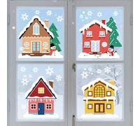 Peacoblue Adhesivo estático para ventana en ambos lados para grandes cristales y ventanas de coche, 1 arco de casetas de invierno de 120 x 30 cm, adhesivo impermeable y extraíble para ventana, para