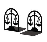 Peacoblue Extremos metálicos para estanterías,Modernos Tapones de Soporte para Libros de Estudio de Alta Decorativos para Oficina, Escritorio,Cuarto de 5,3 "x4,3 x6,3, 1 par (constelación de Libra)