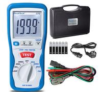 PeakTech 2715 - Probador digital de lazo PSC con pantalla LCD, probador para mediciones de impedancia, amperímetro de cortocircuito, fusible de circuito, carcasa aislada - CAT III 600 V