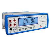 PeakTech 4090 - Multímetro de mesa digital RMS, pantalla LCD, 22000 cuentas, probador de continuidad, USB, software para PC, funcionamiento con batería, prueba de voltaje - EN 61010-1; CAT I 600 V