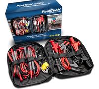PeakTech 8200 - Juego de Accesorios de Medición para Multímetro Digital, Cables de Prueba, Pinzas de Cocodrilo, con Batería - 14 Piezas, Bolsa Incluida