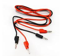 PeakTech, Cables de prueba con conector banana PeakTech 7045 para multímetros y fuentes de alimentación de laboratorio, cables de prueba de 110 cm con conector banana