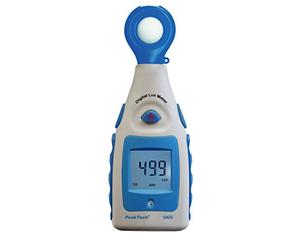 PeakTech, Luxómetro digital, medidor de luz, medidor de iluminación, medidor de brillo, dispositivo de medición con rango de medición de 0, 200000 lux, 1 pieza, P 5165