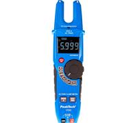 PeakTech P 1700 - Pinza amperimétrica de corriente alterna 6.000 divisiones 200 A AC 1000 V AC/DC con detección automática con TrueRMS