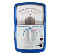 PeakTech, Voltímetro analógico P 3202; Cat III 600V; Máx. 500V AC/DC; 0, 1V/ 2.5V/ 10V/ 50 V/ 250V/ 500V DC y 10V /50V/ 250V/ 500V AC; instrumento analógico para el hogar, coche