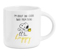 Peanuts Snoopy Tazas Ceramica de Capuchino o de Té, Tazas Desayuno - Tazas Originales para Regalar Mujer, Amiga (Café Blanco/Amarillo,400 ml)