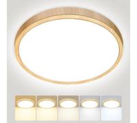 Peasur Plafon Led Techo Baño, Plafon Redondo Techo Led 3000/3500/4000/5000/6500K 24W, Lámpara Delgada Impermeable, Para Sala De Estar Baño Dormitorio Cocina Pasillo Sótano Oficina, 30 * 1.6cm 1Pack
